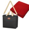 Hefty Cooler Bag With Fleece Blanket - Black with Red