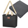 Hefty Cooler Bag With Fleece Blanket - Black with Charcoal