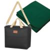 Hefty Cooler Bag With Fleece Blanket - Black with Hunter Green