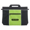 Metro Document Bag - Black with Lime Green Trim