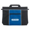 Metro Document Bag - Black with Royal Blue Trim