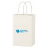 Kraft Paper White Shopping Bag - 5-1/4" X 8-1/4"