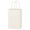 Kraft Paper White Shopping Bag - 5-1/4" X 8-1/4" - 1