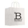 Kraft Paper White Shopping Bag - 10" X 10"