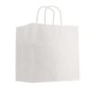 Kraft Paper White Shopping Bag - 10" X 10" - 1