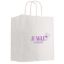 Kraft Paper White Shopping Bag - 13" X 17"
