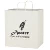 Kraft Paper White Shopping Bag - 14" X 15"