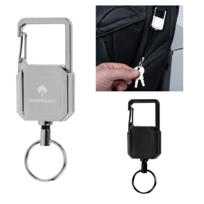 Badge Reel Keychain With Carabiner