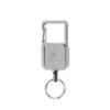 Badge Reel Keychain With Carabiner - Silver