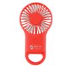 Rechargeable Handheld Fan With Carabiner - Red