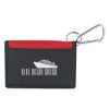 Wallet With Carabiner - Black with Red Trim