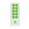 6 inch Push Pop Stress Reliever Ruler - White with Lime Green