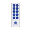 6 inch Push Pop Stress Reliever Ruler - White with Royal Blue