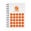 Push Pop Spiral Notebook - White with Orange