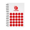 Push Pop Spiral Notebook - White with Red