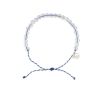 4Ocean Bracelet With Hemp Bag - Blue with White