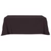 Flat Poly-Cotton 4-sided Table Cover - Fits 8 inch Standard Table - Black