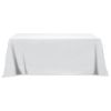 Flat Poly-Cotton 4-sided Table Cover - Fits 8 inch Standard Table - White