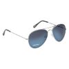 Ocean Gradient Aviator Sunglasses - Silver with Blue