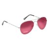 Ocean Gradient Aviator Sunglasses - Silver with Red