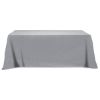 Flat Poly-Cotton 3-sided Table Cover - Fits 8 inch Standard Table - Gray