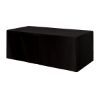 Fitted Poly Cotton 3-sided Table Cover - Fits 8 Inch Standard Table - Black