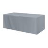 Fitted Poly Cotton 3-sided Table Cover - Fits 8 Inch Standard Table - Cool Gray