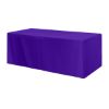 Fitted Poly Cotton 3-sided Table Cover - Fits 8 Inch Standard Table - Purple