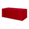 Fitted Poly Cotton 3-sided Table Cover - Fits 8 Inch Standard Table - Red