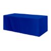 Fitted Poly Cotton 3-sided Table Cover - Fits 8 Inch Standard Table - Royal Blue