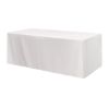 Fitted Poly Cotton 3-sided Table Cover - Fits 8 Inch Standard Table - White