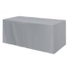 Fitted Poly-cotton 4-sided Table Cover - Fits 6 Inch Standard Table - Cool Gray