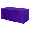 Fitted Poly-cotton 4-sided Table Cover - Fits 6 Inch Standard Table - Purple