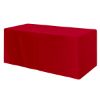 Fitted Poly-cotton 4-sided Table Cover - Fits 6 Inch Standard Table - Red