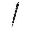 Recycled Aluminum Spinner Pen With Stylus - Black