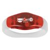 Safety Light Wristband - Clear Band with Red Trim