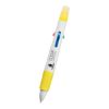 Quatro Pen With Highlighter - White with Yellow Trim