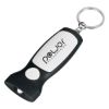 Slim Led Light Key Chain - Black with White Accents