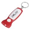 Slim Led Light Key Chain - Red  with White Accents