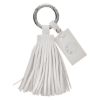 Tassel Key Ring - White