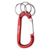 8MM Carabiner With Triple Split Ring - Red