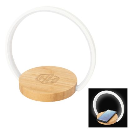 Bamboo Wireless Charger Night Light