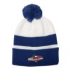 Campus Pom Beanie - Royal Blue with White