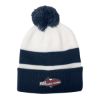 Campus Pom Beanie - Navy with White