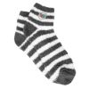 Fuzzy Stripe Socks - Gray