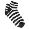 Fuzzy Stripe Socks - Black