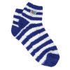 Fuzzy Stripe Socks - Royal Blue