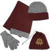 Cold Weather Set - Maroon with Gray