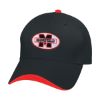 Wave Sandwich Cap - Black with Red