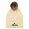 Cameron Cable Knit Pom Beanie - Natural